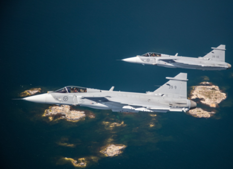Aviones suecos Gripen. Foto: AFP