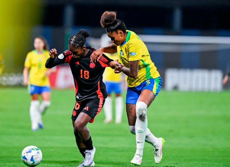 Linda Caicedo, la mejor jugadora del partido ante Brasil. FOTO X-CONMEBOL