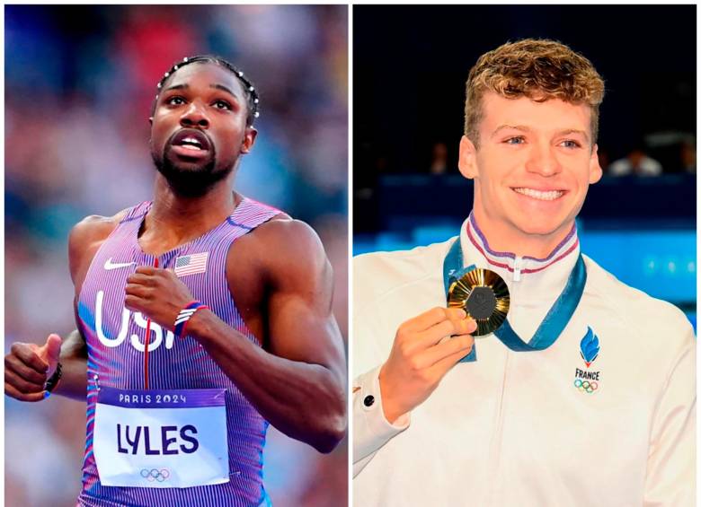 El velocista norteamericano Noah Lyles y el nadador francés Léon Marchand se impusieron en el atletismo y el nado olímpico, las pruebas más duras. FOTO: GETTY