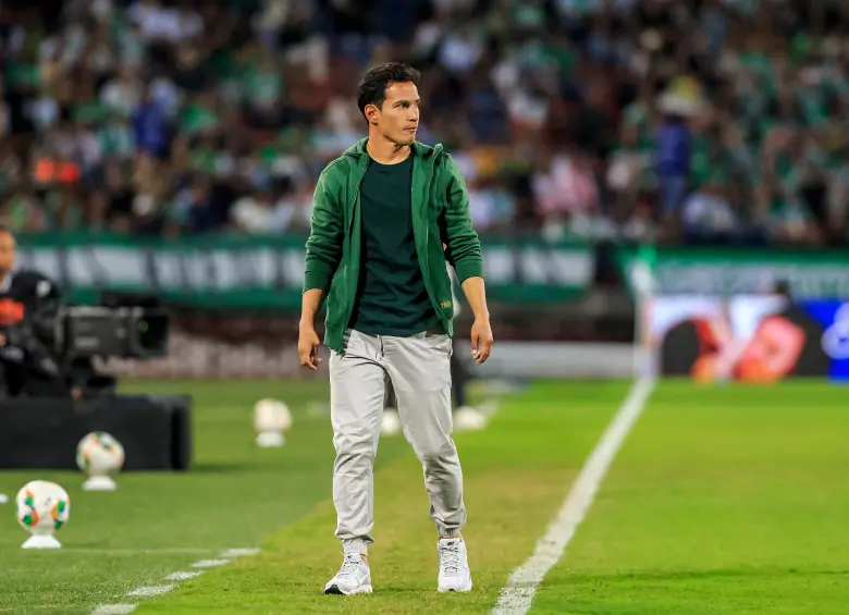 El entrenador de Diego Arias vive su primer semestre completo como entrenador en propiedad de Atlético Nacional. Foto: Camilo Suárez