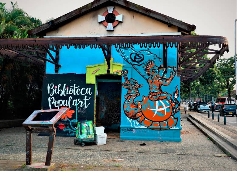 Actual estación El Bosque intervenida por artistas urbanos. Foto: Colprensa