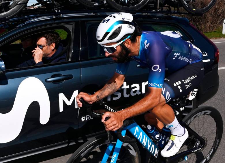 Fernando Gaviria ya logró este año un triunfo de etapa. Sucedió en la Vuelta a San Juan. En Europa confirma su buen presente. FOTO TWITTER MOVISTAR