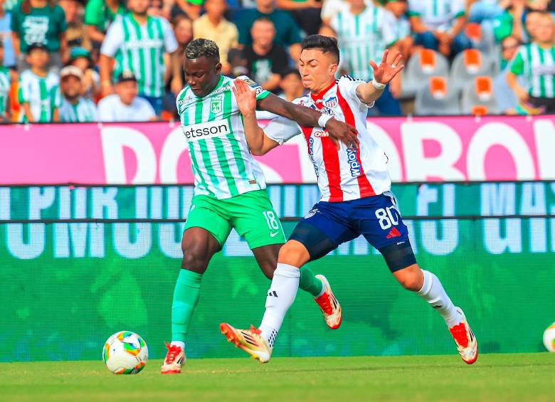 Imágenes de duelo con el que Nacional cerró la fase de todos contra todos frente al Junior de Barranquilla. CAMILO SUÁREZ