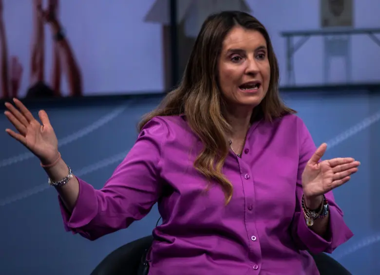 La candidata del Centro Democrático Paloma Valencia respondió las acusaciones de Iván Cepeda contra Antioquia. Foto: EL COLOMBIANO