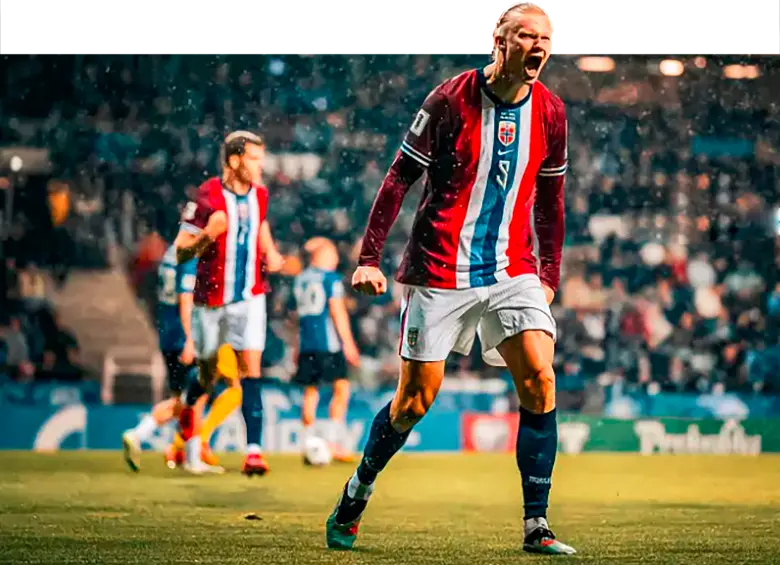 El noruego Erling Haaland llegará en un momento estelar al Mundial y se espera que sea una de las figuras. FOTO getty