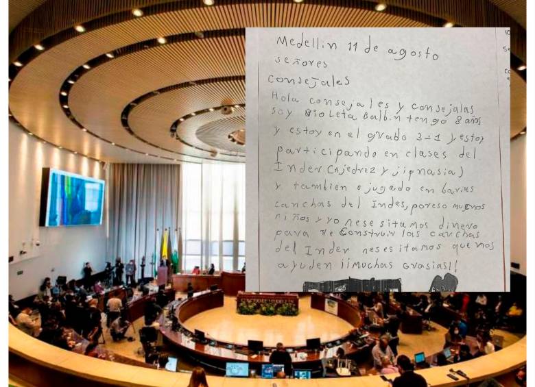 Esta es una de las cartas que llegó al Concejo. Foto: Archivo y cortesía. 