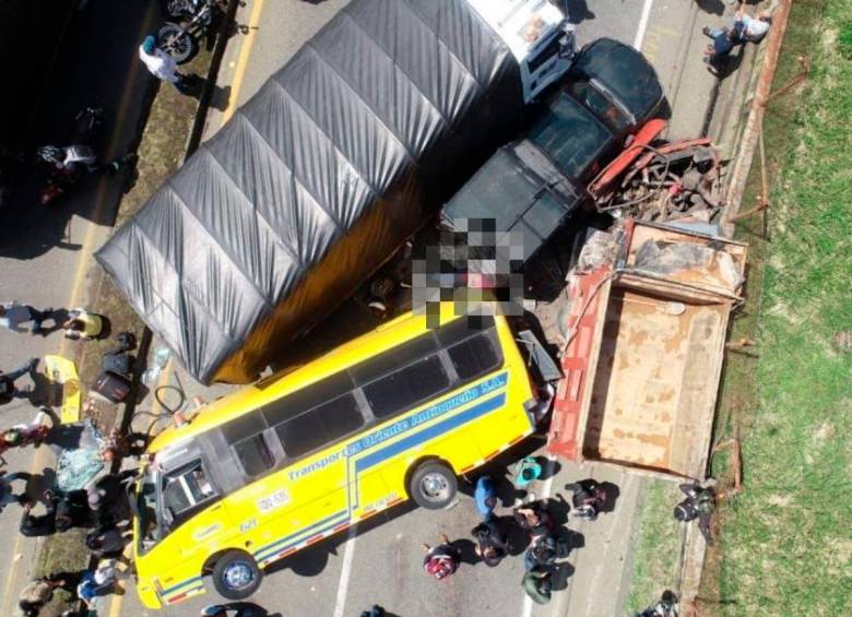 El accidente se registró en jurisdicción de Copacabana, Antioquia. FOTO: CORTESÍA