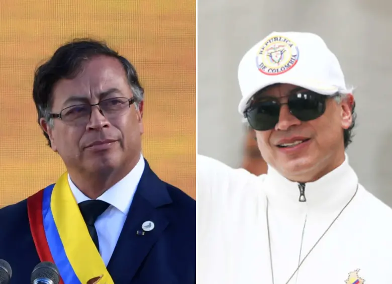 Gustavo Petro en su posesión presidencial y en el fin de su mandato en Colombia. FOTOS (imagen izquierda 7 de agosto de 2022- derecha 21 de junio de 2026) AFP - Colprensa