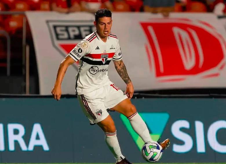 James Rodríguez suma dos goles y cuatro asistencias con Sao Paulo. FOTO AFP