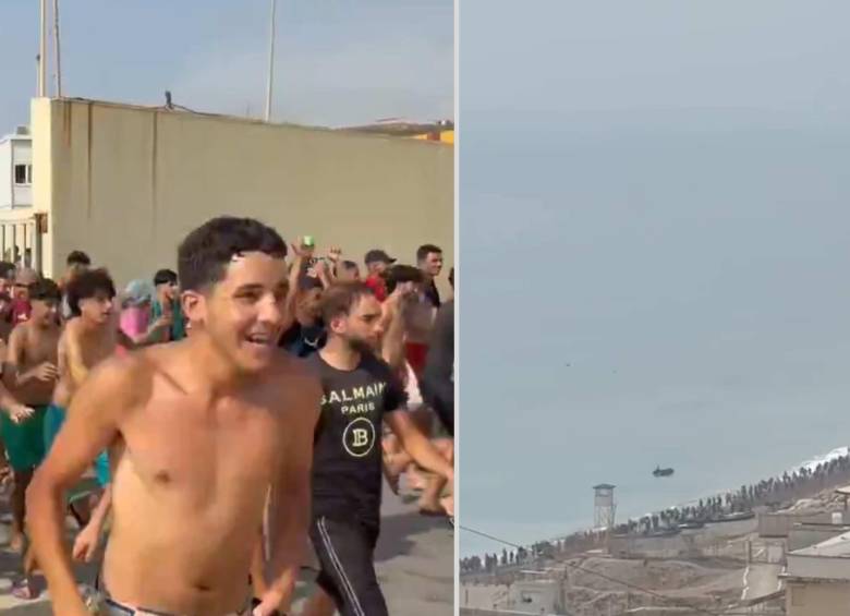 Miles de migrantes de Marruecos ingresaron irregularmente a España. FOTOS: Capturas de videos