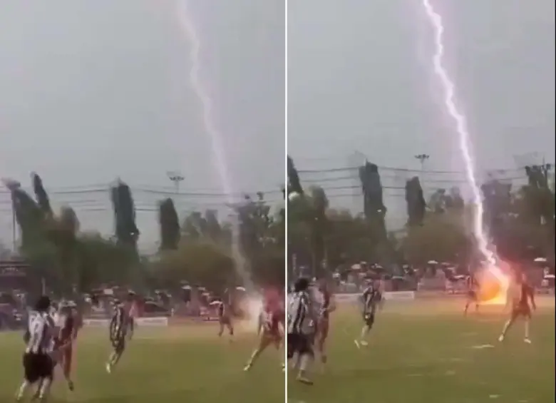 Un rayo apagó el sueño de un futbolista: murió durante un partido y dejó una profunda tristeza en Tailandia. FOTO: Captura de video
