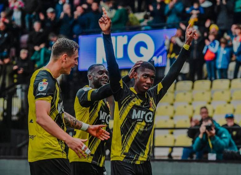Yaser Asprilla anotó su segundo tanto de la temporada. FOTO WATFORD