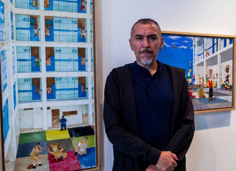 Las obras de Juan Carlos Ledezma se están exponiendo en la Sala U Nuevas Cartografías, Bloque 24 Universidad Nacional de Colombia, Facultad de Arquitectura. FOTO Julio César Herrera.