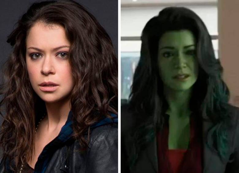 Imagen de Tatiana Maslany, a la izquierda en la serie Orphan Black y a la derecha como She Hulk. FOTO Cortesía