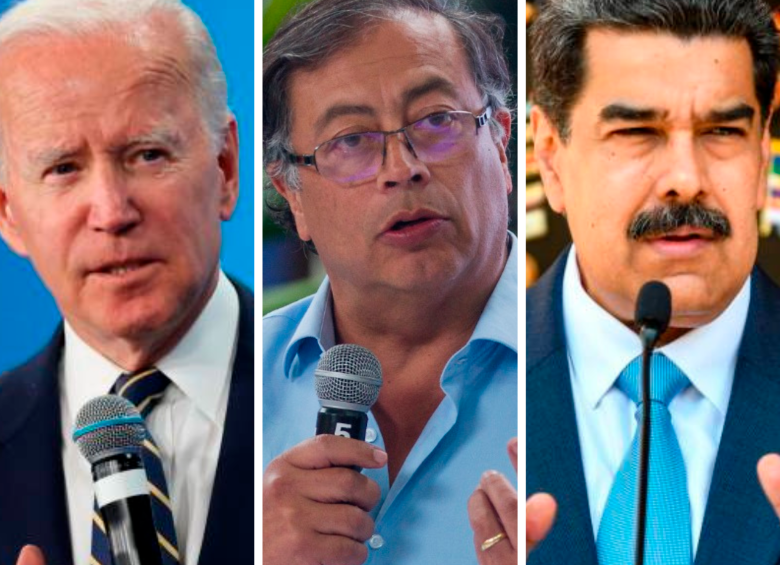 Presidentes Joe Biden, de Estados Unidos; Gustavo Petro de Colombia y Nicolás Maduro, de Venezuela. FOTOS: CORTESÍA 
