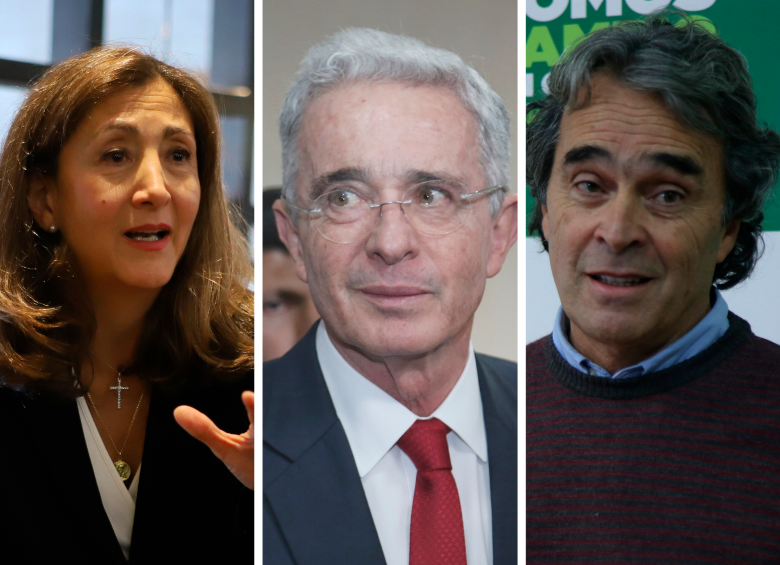 Íngrid Betancourt, Álvaro Uribe y Sergio Fajardo. FOTO: COLPRENSA