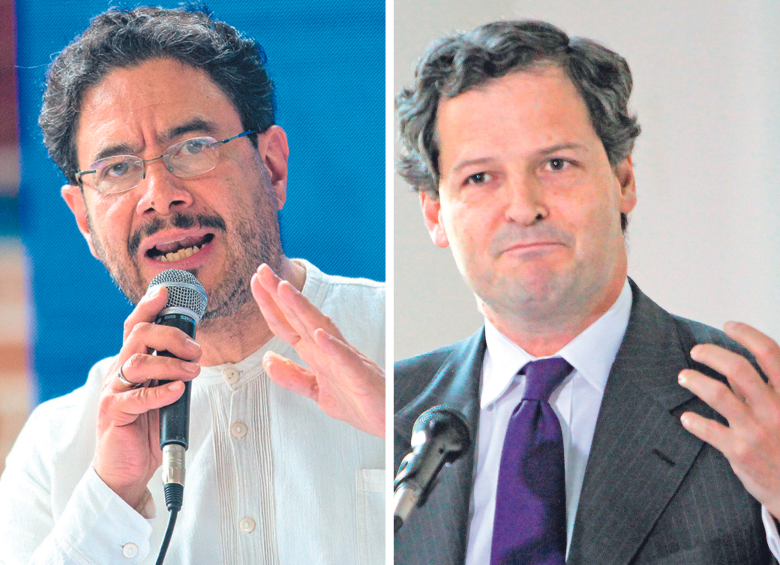 El senador Iván Cepada y el excomisionado de paz, Sergio Jaramillo. FOTOS: CORTESÍA