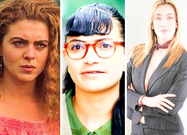 Margarita Rosa de Francisco, en Café; Ana María Orozco, en Yo soy Betty, la fea, y Marcela Carvajal, en Hasta que la plata nos separe, mujeres del universo del libretista Fernando Gaitán. FOTO Cortesía 