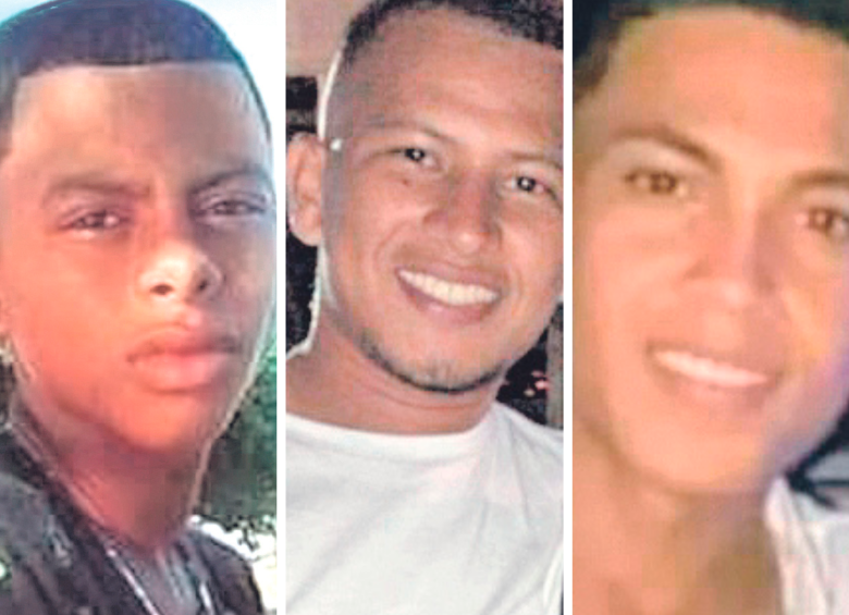 Los tres jóvenes fueron asesinados por la Policía, según Fiscalía. FOTOS: Tomadas de redes