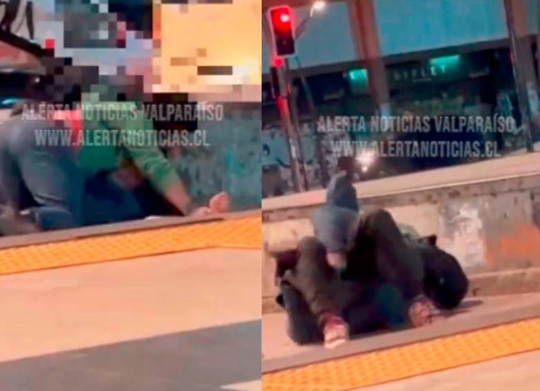 Un ladrón termina siendo inmovilizado con maniobra de jiu-jitsu, por el hombre que planeaba robar. Foto: Pantallazos de video @CronicaPolicial. 