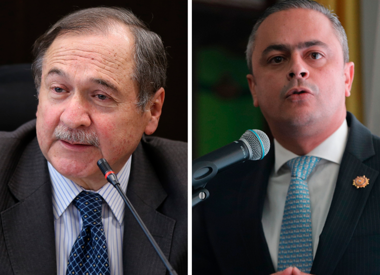 Imagen del presidente de la JEP, Eduardo Cifuentes, y el Alto Comisionado para la Paz, Juan Camilo Restrepo. FOTO: COLPRENSA