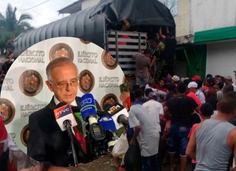 Durante la rueda de prensa, el ministro Iván Velásquez dio los detalles de como sería la intervención de la Fuerza Pública. FOTO: Cortesía.