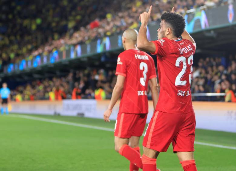 Luis Díaz anotó el segundo gol del Liverpool en la final ante el Villarreal. FOTO EFE