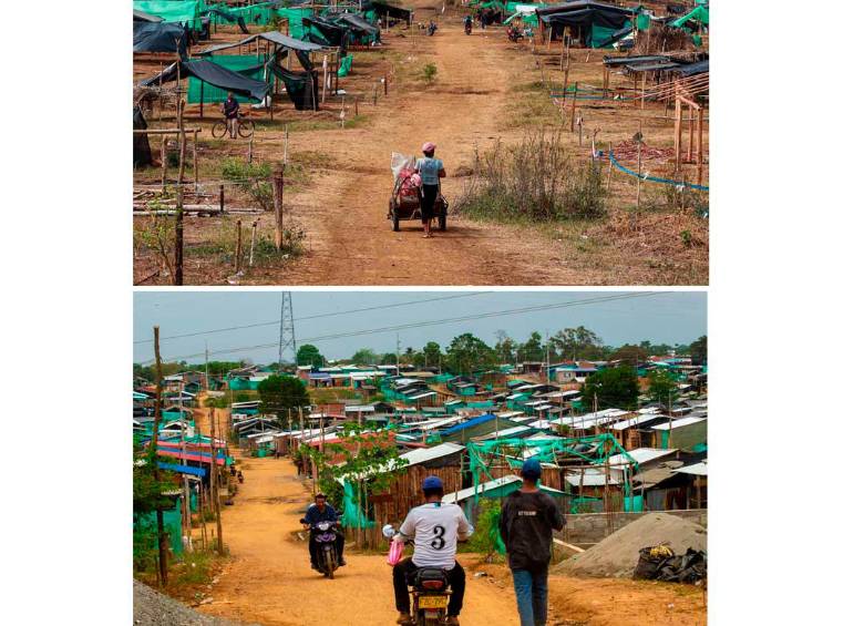 Antes de la invasión, por el lote ya pasaban redes de energía, agua y hasta tuberías de gas. Foto: Camilo Suárez Echeverry 