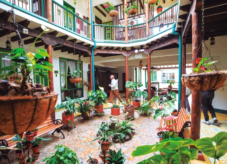 El hotel El Despertar es una mezcla de arquitecturas y culturas, que van desde la colonización antioqueña hasta el sello del Mediterráneo y el hinduismo. FOTO Camilo Suárez