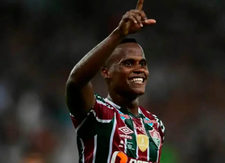 Jhon Arias dejó huella con el Fluminense de Brasil, con el que logró seis títulos, entre ellos la Libertadores de 2023. FOTO X-FLUMINENSE
