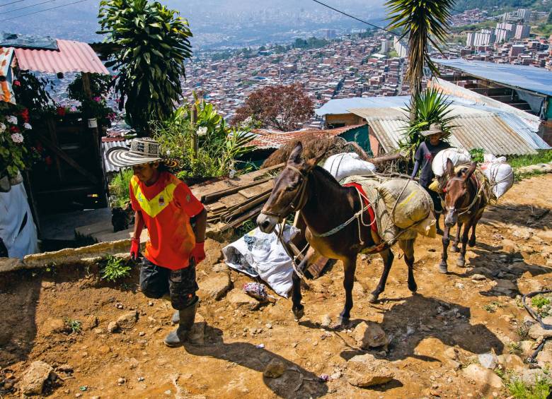 El contraste entre la ciudad moderna y el barrio que crece sin control en sus límites se hace evidente gracias a la vista privilegiada que hay desde los senderos de Nueva Jerusalén. FOTOS Julio César Herrera