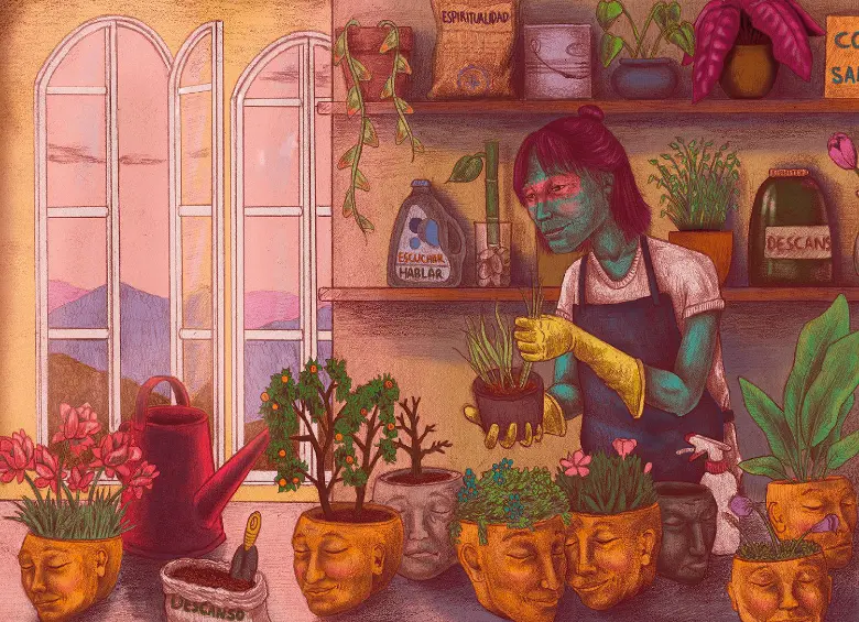 Las bibliotecas públicas de Medellín se consolidan como escenarios de encuentro cultural con exposiciones gratuitas y diversas como Los colores de la salud mental (en la imagen). ILUSTRACIÓN cortesía 