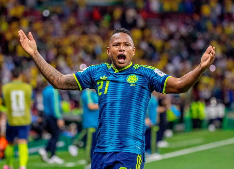 El futbolista antioqueño Daniel Muñoz anotó el primer gol del seleccionado nacional en el Mundial. Suma 4 anotaciones con el equipo cafetero. Foto: Juan Antonio Sánchez