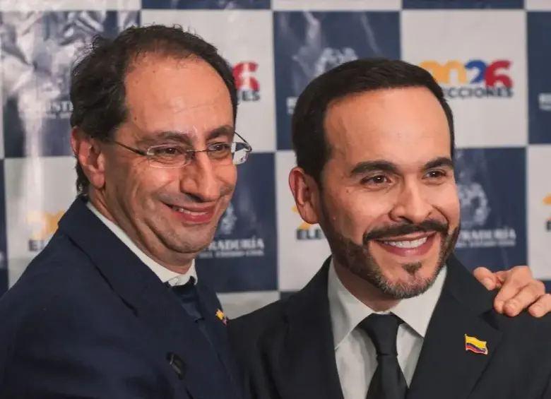Abelardo de la Espriella, presidente elector; y José Manuel Restrepo, vicepresidente electo. FOTO: Cortesía X @ABDELAESPRIELLA