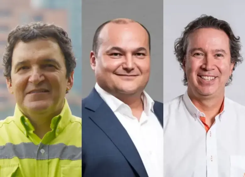Juan Esteban Calle, presidente de Cementos Argos; Mauricio Ossa, presidente de Odinsa; y Ricardo Sierra, presidente de Celsia.