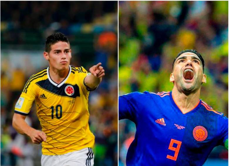  James Rodríguez y Falcao como los mejores jugadores de la Selección Colombia. FOTOS: JUAN ANTONIO SÁNCHEZ