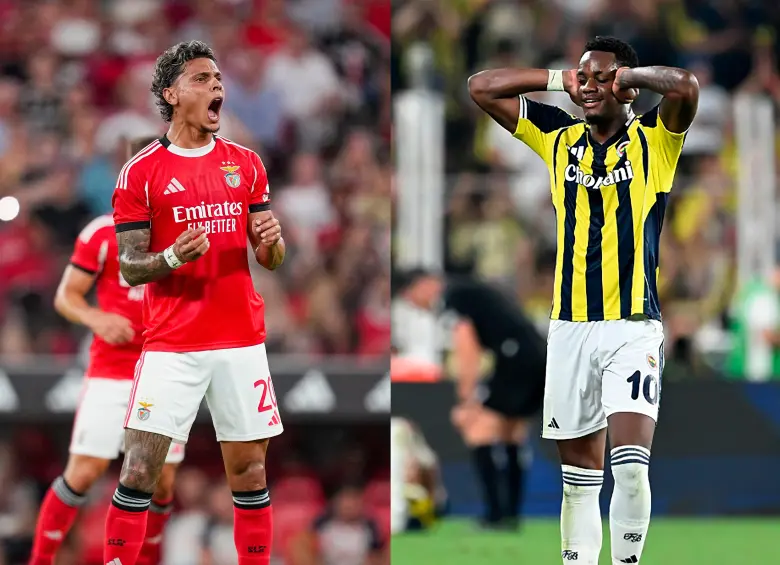 Richard Ríos avanzó a la fase de liga de la Champions League con el Benfica. FOTO: GETTY