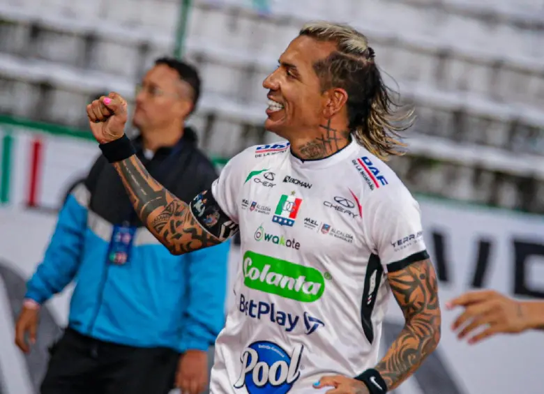 Dayro Moreno, entre los referentes del Once Caldas. Ya suma once goles en competencias de la Conmebol. FOTO X-CALDAS