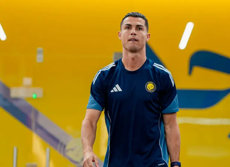 Esta es la imagen que compartió el Al Nassr de Cristiano Ronaldo en el entrenamiento del este martes en Riad. FOTO TOMADA X@AlNassrFC_EN
