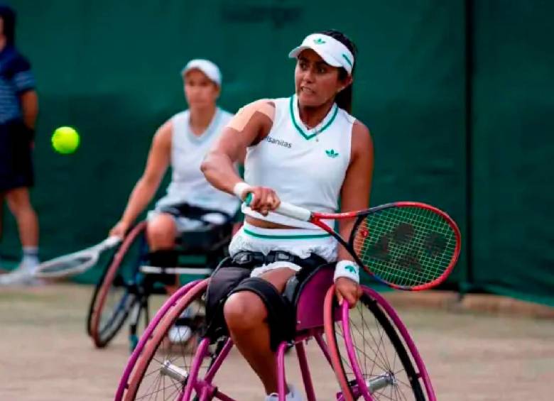 Ángelica Bernal, una de las mejores tenista del mundo en silla de ruedas. FOTO CORTESÍA