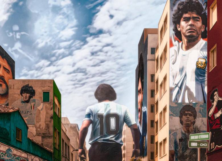 Con esta imagen recordó la Conmebol a Maradona, quien falleció hace 5 años. FOTO X-CONMEBOL