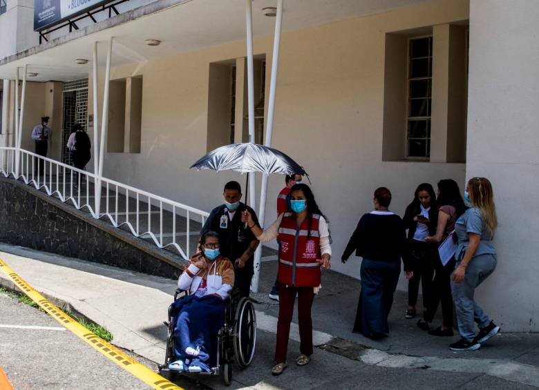 Aspecto de la clínica León XII de la IPS Universitaria durante la jornada de ayer. FOTO JULIO CÉSAR HERRERA