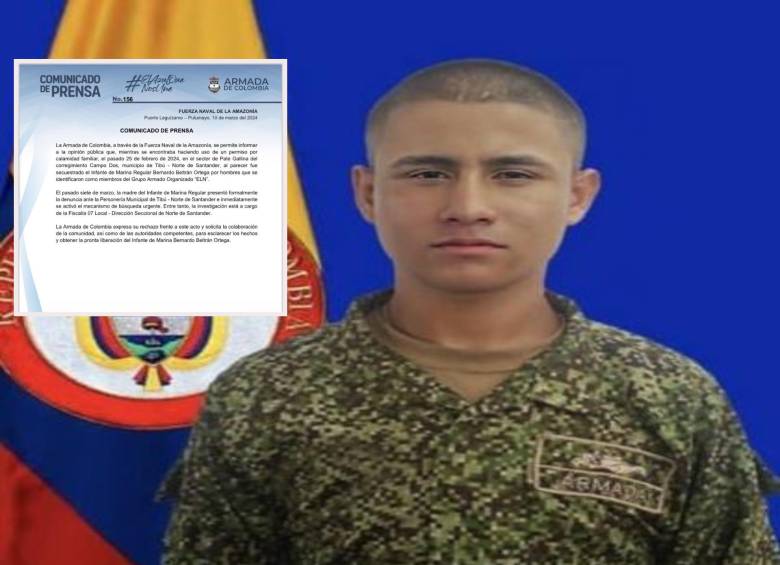 Reportan el secuestro de un infante de Marina por el ELN en Norte de Santander imagen de la publicación