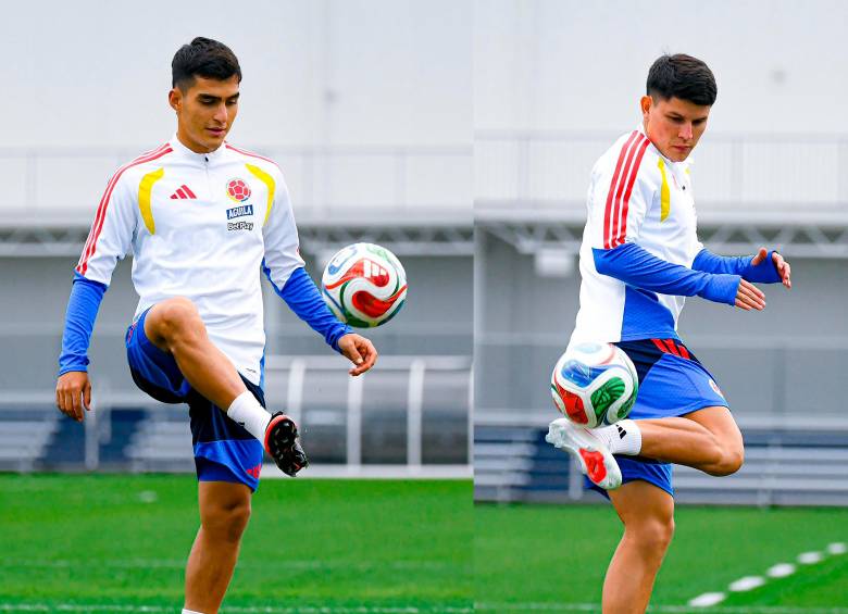 El antioqueño Juan Manuel Rengifo y el tolimense Daniel Arcila esperan el guiño de Néstor Lorenzo para jugar. FOTO CORTESÍA FCF