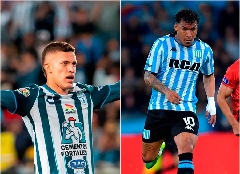 El futbolista Nelson Deossa ha tenido un buen rendimiento en los últimos partidos con el Pachuca de México. Roger está en un momento estelar con Racing en Argentina. FOTOS: GETTY