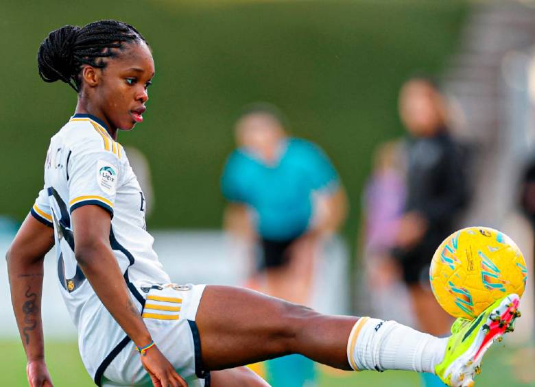 Linda Caicedo espera ser protagonista con su equipo Real Madrid en la serie contra el Arsenal de Inglaterra. FOTO X-REAL MADRID FEMENINO