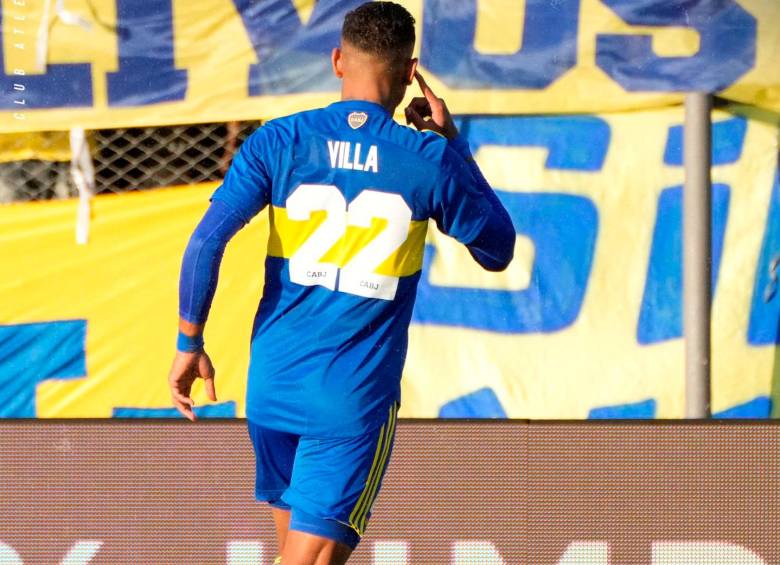 Sebastián Villa celebró de nuevo en el Sur del continente, en esta ocasión en la Copa Argentina. FOTO: @BocaJrsOficial