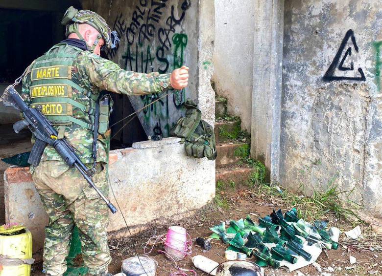 Dos soldados resultaron heridos este domingo por un ataque del grupo ilegal. FOTO: CORTESÍA EJÉRCITO NACIONAL