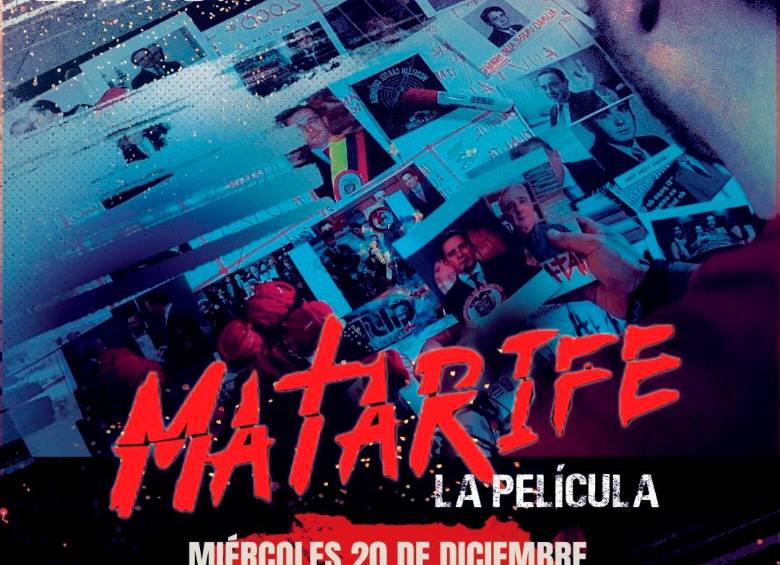 El poster que se anuncia la proyección de la película, con los sellos del Centro Nacional de Memoria Histórica y del Gobierno nacional. FOTO CORTESÍA