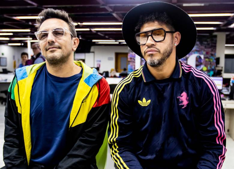 El cantante y compositor Emiliano Brancciari junto al trombonista Denis Ramos, miembros de la banda de rock No te va gustar, que se presentará el 9 y 10 de febrero en el Teatro Metropolitano. FOTO: Jaime Pérez